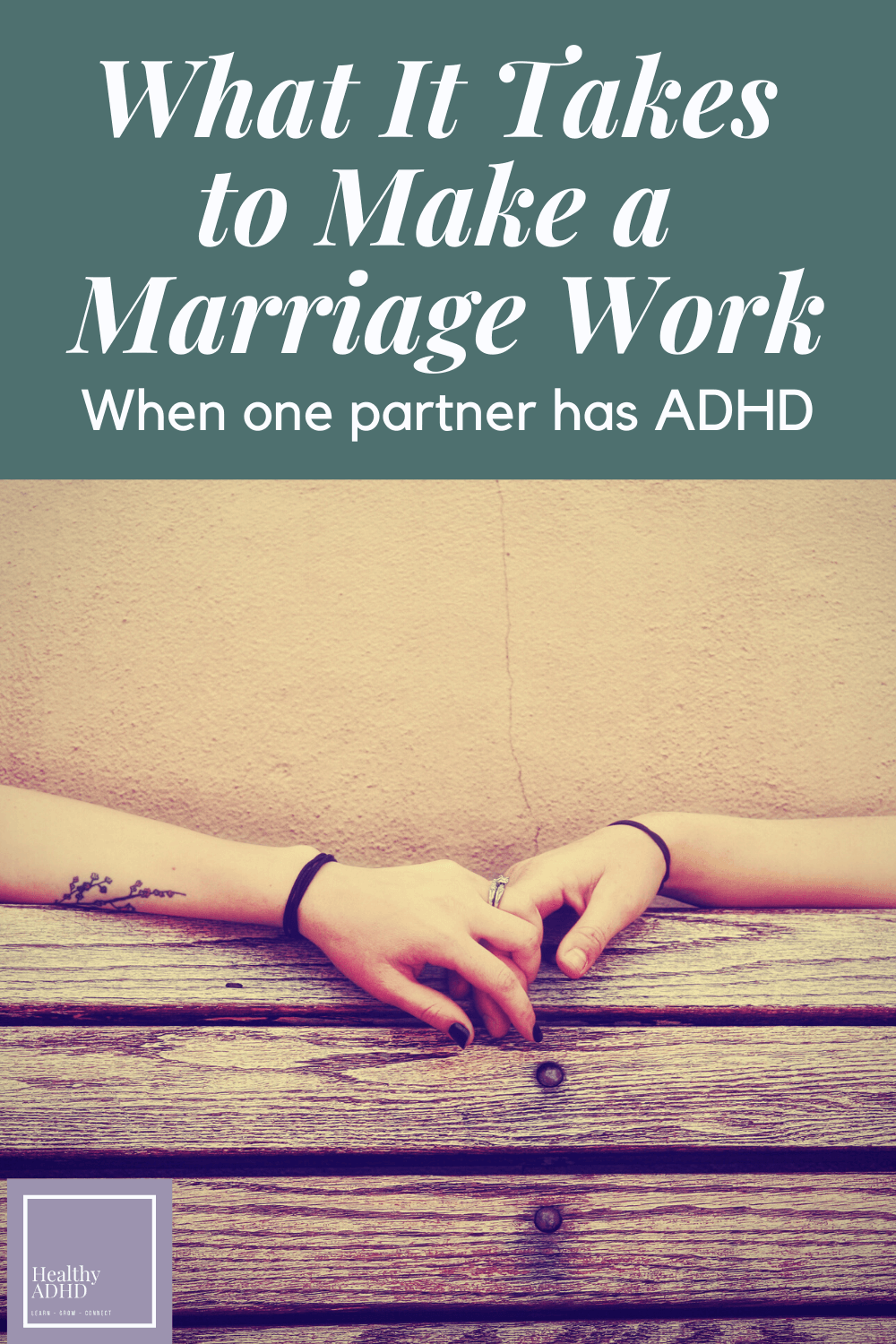 married people holding hands with ADHD