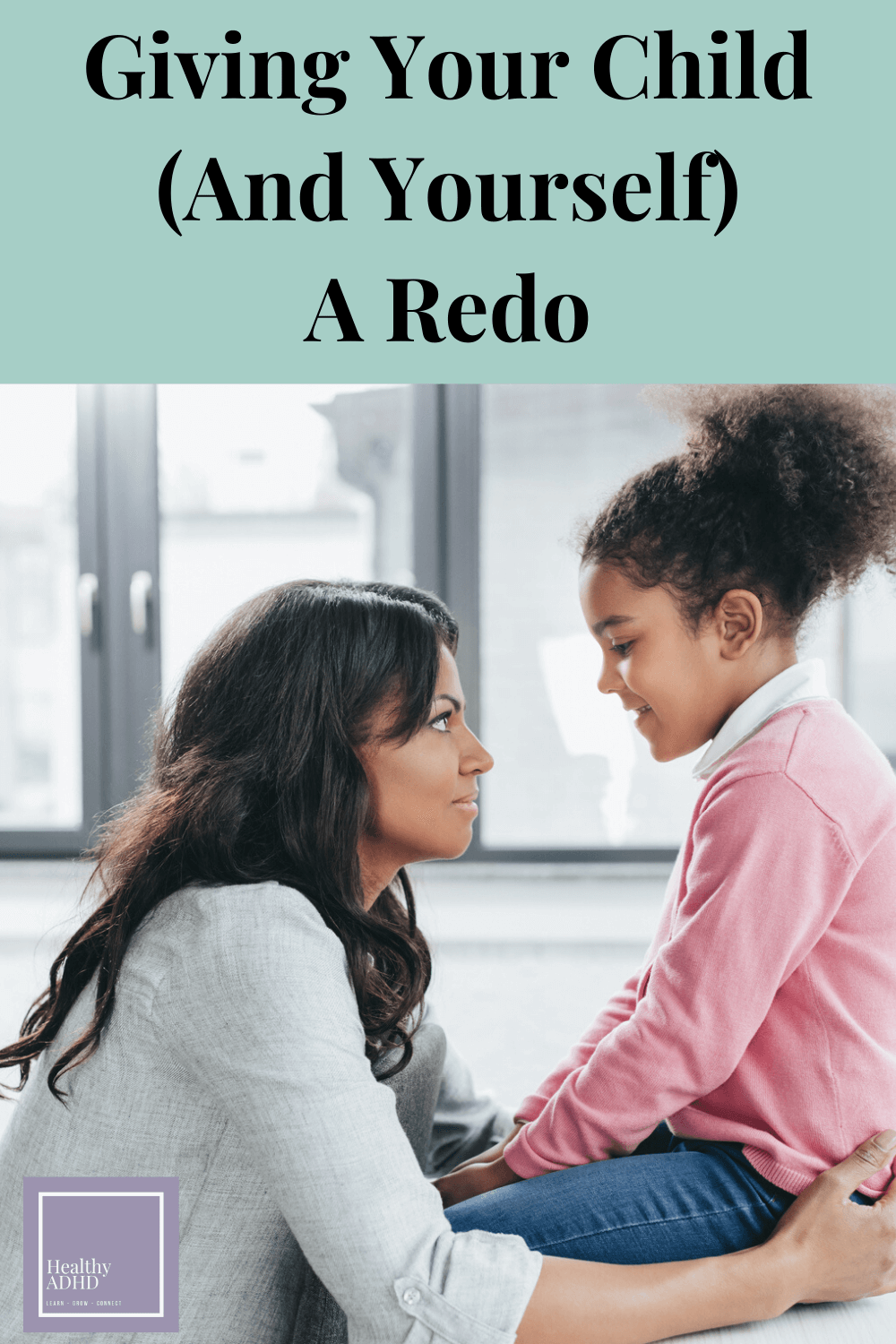 mother talking quietly with daughter