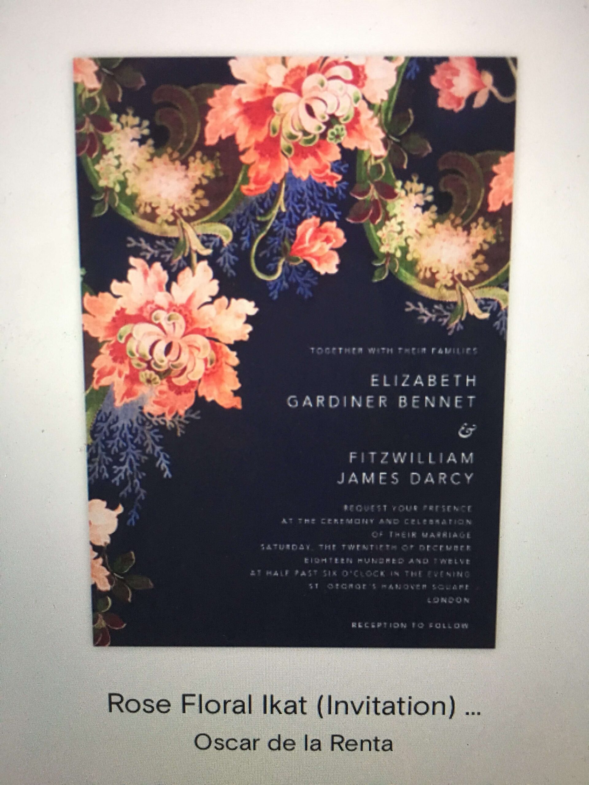 wedding invite from paperless post