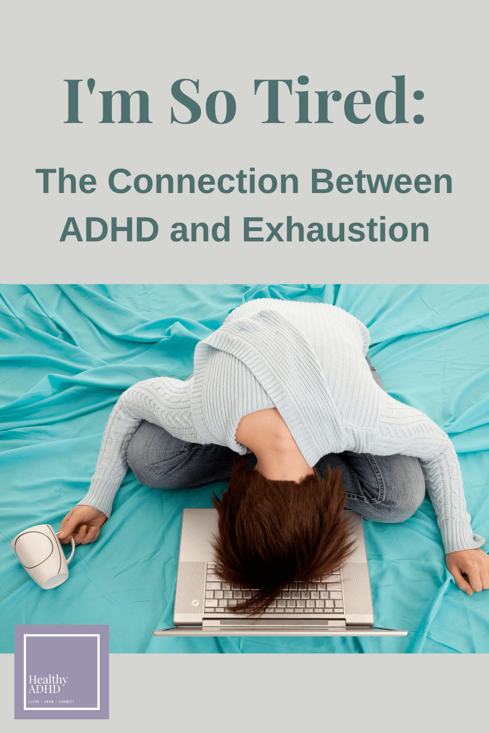 exhausted woman with head on computer